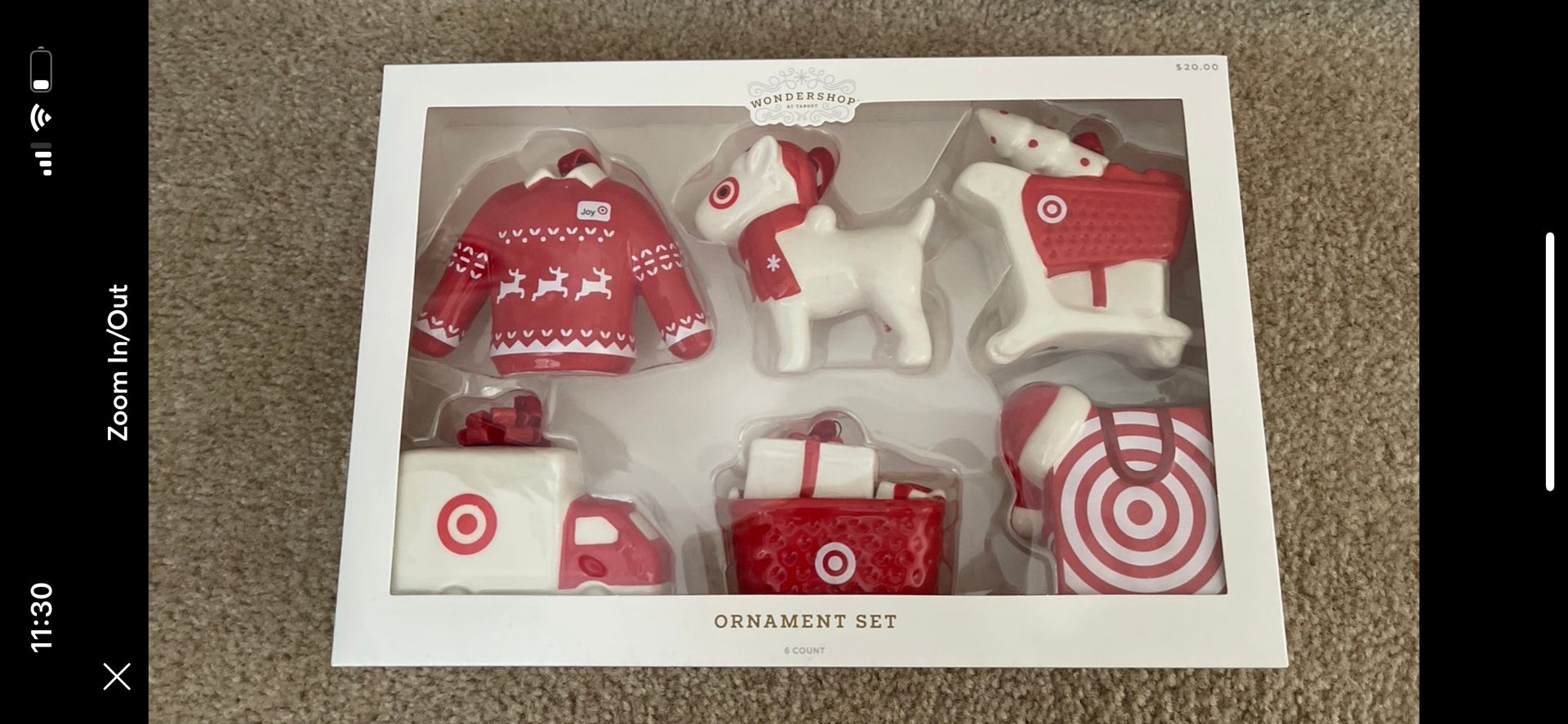Target Bullseye Dog Ornaments