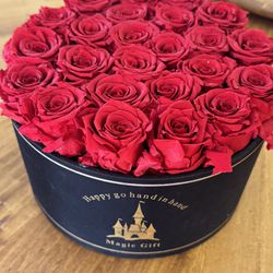 24-Piece Preserved Real Flowers Roses 