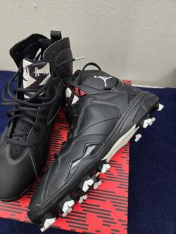 Nike Jordan 7 VII Retro MCS Baseball Cleat Oreo Black White 684942-010 sz 12
