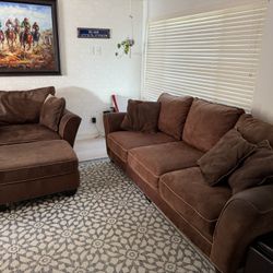 Couch, Oversized Chair And Ottoman