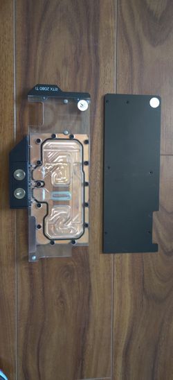 2080ti EK Copper Water Block With Black Metal Plate, In Original Box