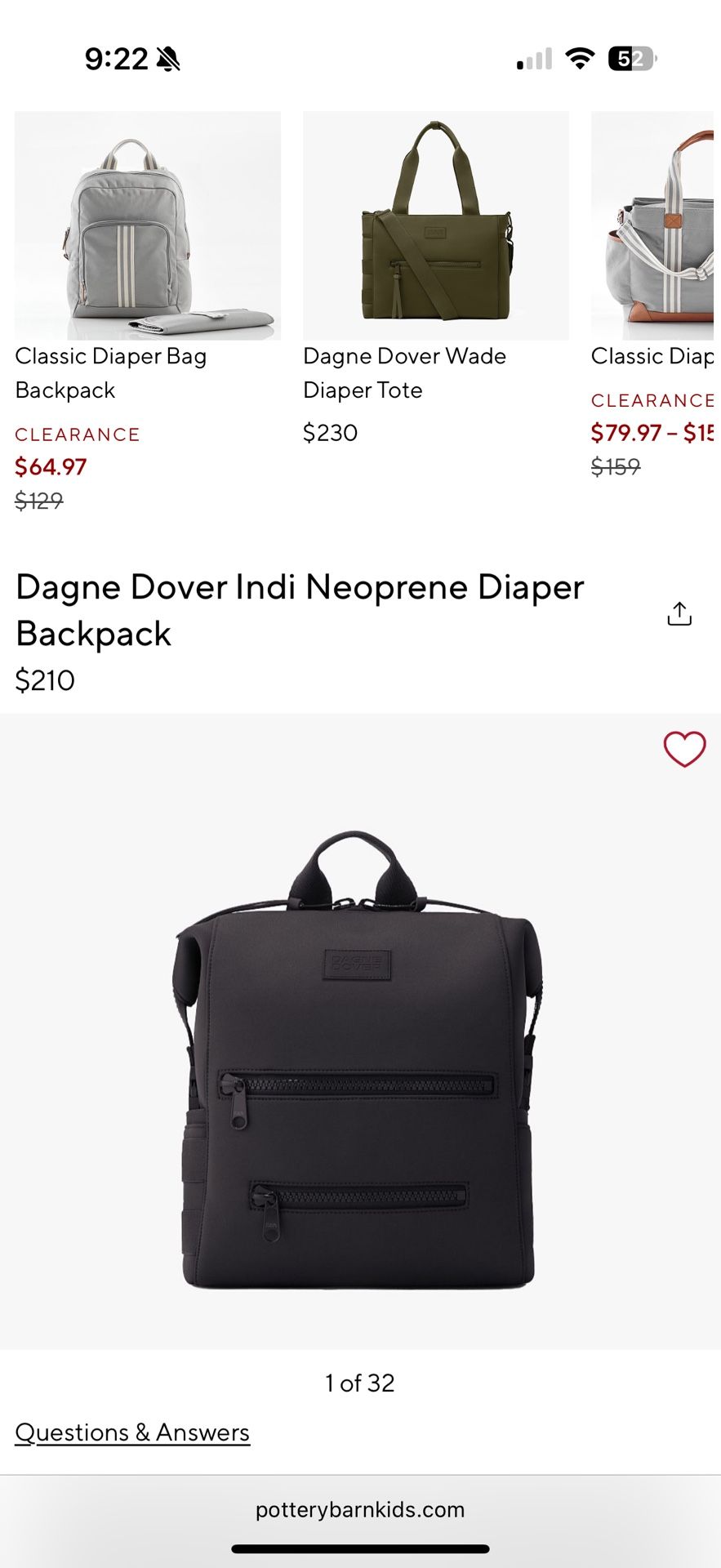 Dagne Dover Indi Neoprene Diaper bag Large