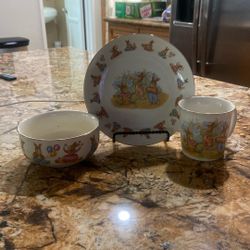 Rabbit Plate Bowl Cup