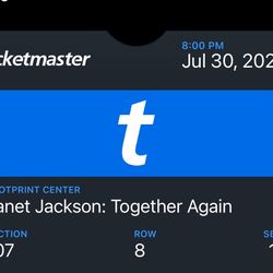 Single Janet Jackson Ticket Sec 107