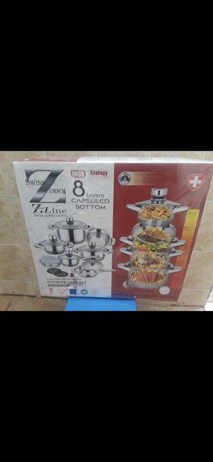 New Swiss Zurich Z Line 16 pc Induction Cookware Set 8