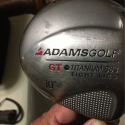 10 Degree Adams GT Titanium 363 Tight Lies Driver Ultralight Shaft Medium Stiff Power Full