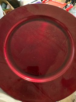 8 Red Charger Plate