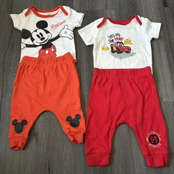 baby disney two outfit set 6-9 months 
