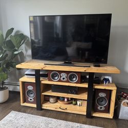 Handmade Wood TV Stand & Coffee Table