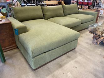 NEW! JOYBIRD Holt L-Shaped Modular Sectional in Faithful Olive Green Upholstery