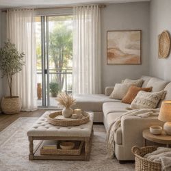 Sectional Couch and Rug