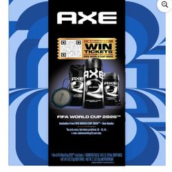 AXE Black Regimen x Fifa World Cup Body Care Gift Set with Body Wash, Deodorant Spray, Antiperspirant Stick & Shower Tool + Socks, 4 Count