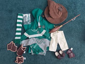 American Girl Doll Slytherin Quidditch Outfit, School Outfit, Quidditch Accessories