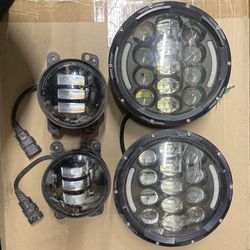 Headlights And Fog Lights Led Fit Jeep Wrangler JK 