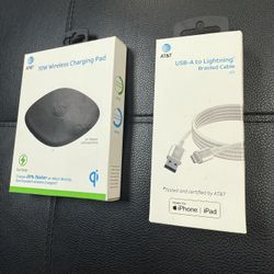 📦 AT&T Tech Bundle – Wireless Charger + Lightning Cable – Only $25!