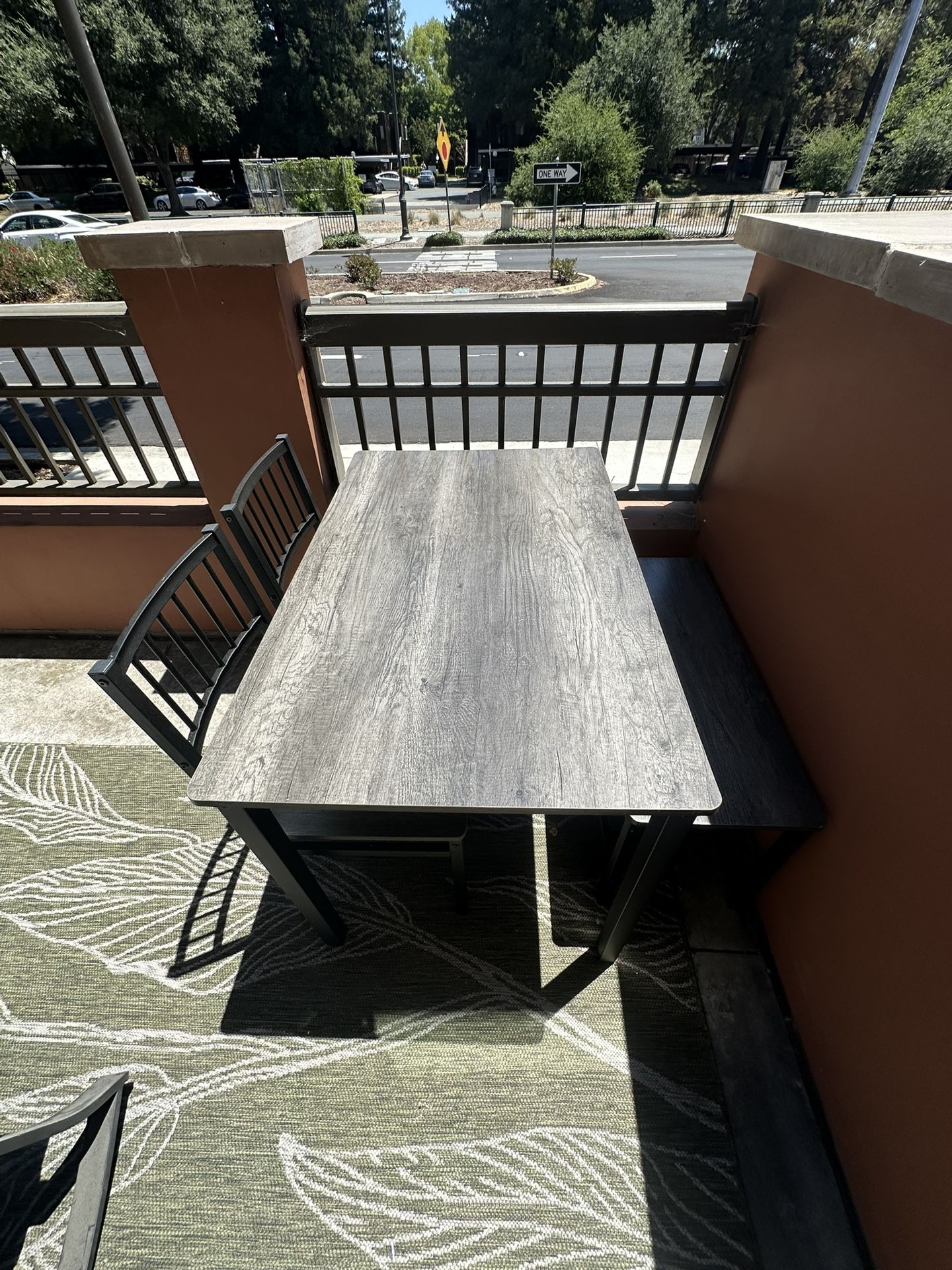 Dining Table Set for 4/Computer Desk,Kitchen Table with 2 Chairs and a Bench,Table and Chairs Dining Set 4 Piece Set for Dining Room
