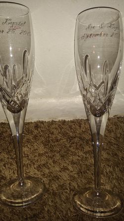 Crystal Champagne glasses... will remove once sold