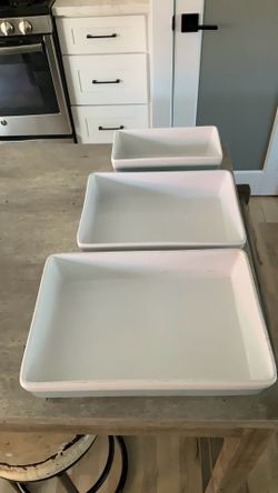 Martha Stewart 3 Piece Ceremic Bakeware Baker Set