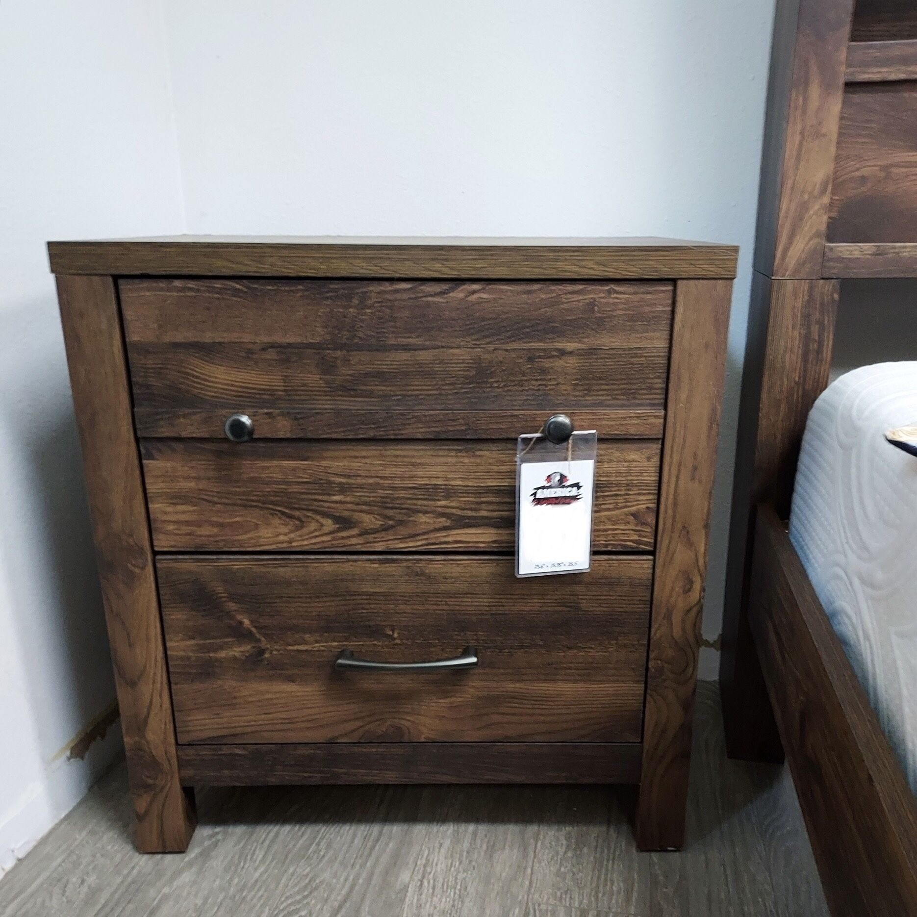Rustic Brown Two Drawer Nightstand - Montana