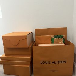 Assortment Of Louis Vuitton Boxes And Bag