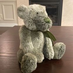 Vintage Ganz The Heritage Collection Jointed Teddy Bear Mossy Green &amp; Grey 14” 