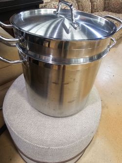 Vigor SS1 Series 16 Qt Stainless Steel Aluminum-Clad Double