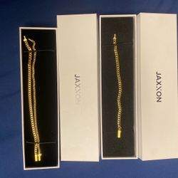 3 Jaxxon 14k Gold Plated 925 Sterling Silver Bracelets
