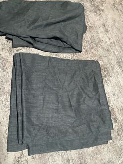 Set of 2 dark gray curtains 100x110