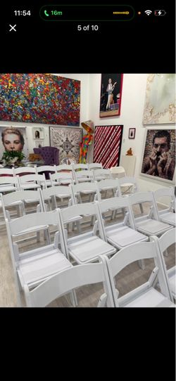 Resin padded chairs r,e,n,t