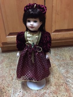 Vintage style dressed up handcrafted baby doll