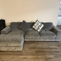 Gray Sectional | With Storage 