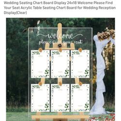 Acrylic Seating Chart