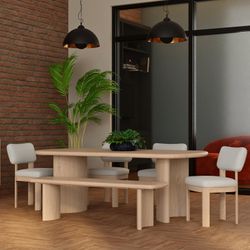 6 pc Modern Contemporary Dining set.... Two color Options