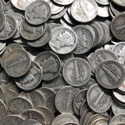90% Silver Mercury Dimes At Spot Price