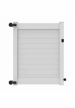 Horizontal Fence 58 in. x 6 ft. Vinyl Privacy Gate White
