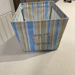 Soft light color storage bin-13 inches wide