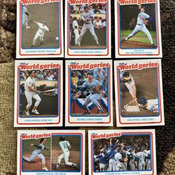 1989 Dodgers vs Oakland A's Fleer Complete 12 Card 1988 WORLD SERIES SET
