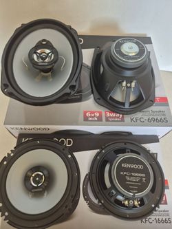 KENWOOD 1 PAIR 6.5" 2 WAY 300 WATTS & 1 PAIR 6×9 3 WAY 400 WATTS CAR SPEAKER