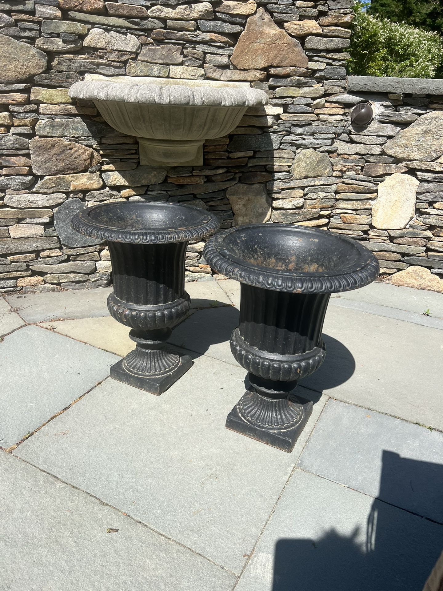 Antique Cast Iron Urns