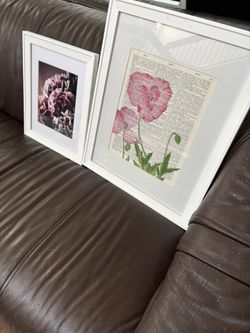 Two Framed Wall Art Of Flowers