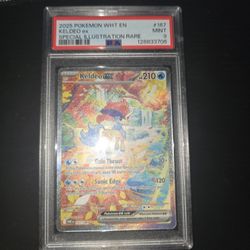 Pokemon White Flare Keldeo EX 167/086 PSA 9