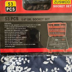 53 PCs 1/4 Dr Socket Set