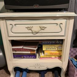 Small French Provincial Bedside Table With Drawer 