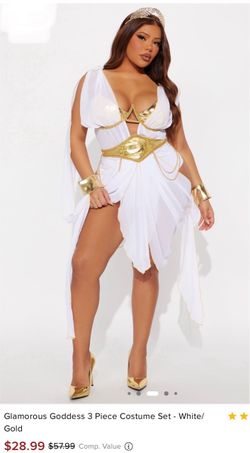 Fashion nova glamorous Goddess 3 piece costume set