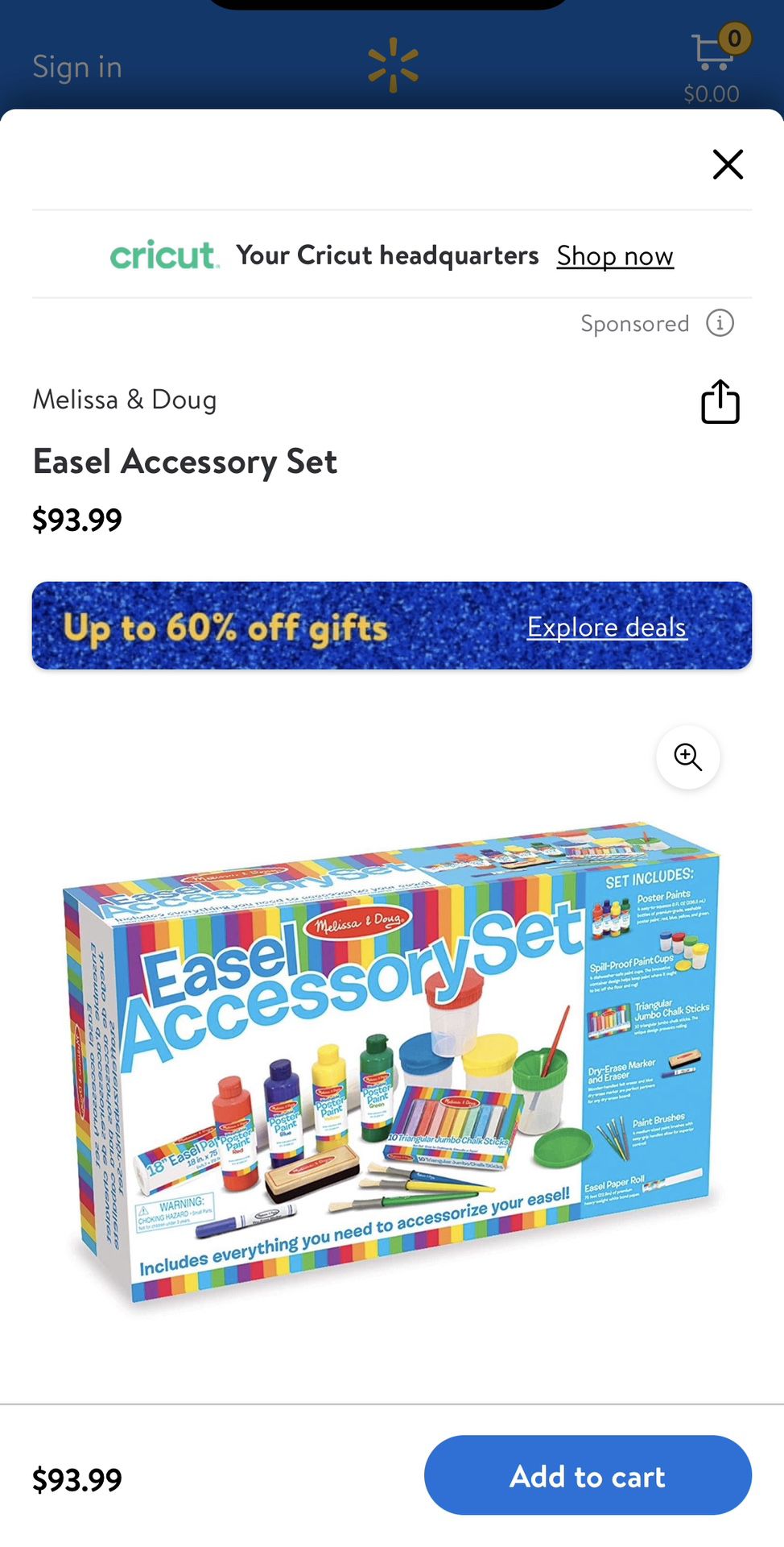 Easel Accessory Paint Set 