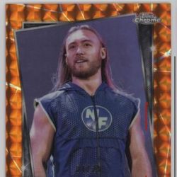 Nathan Frazer One Of Stars Top Tag Team Rookie Topps Chrome 2025  Orange Geo