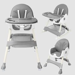Brand new sealed in the box Convertible 4-in-1 Baby High Chair for Toddlers with Removable Tray, Whe(247)(247)