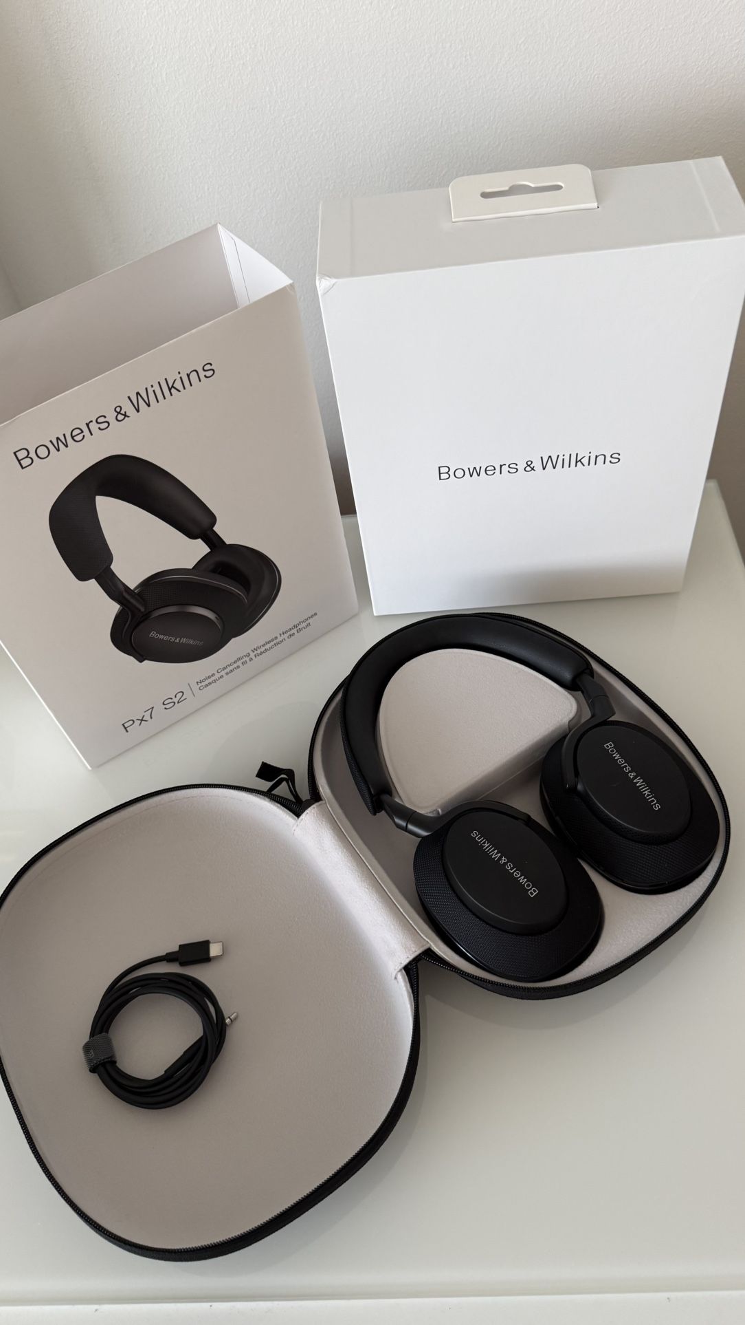 Bowers & Wilkins PX7 S2 Noise Canceling Headphones - Black