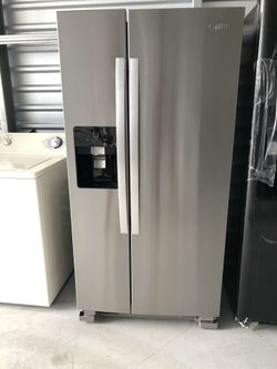 Whirlpool stainless steel refrigerator brand new with warranty