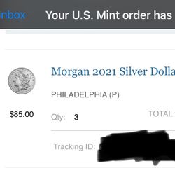 3x Morgan Silver Dollar Philadelphia (P)